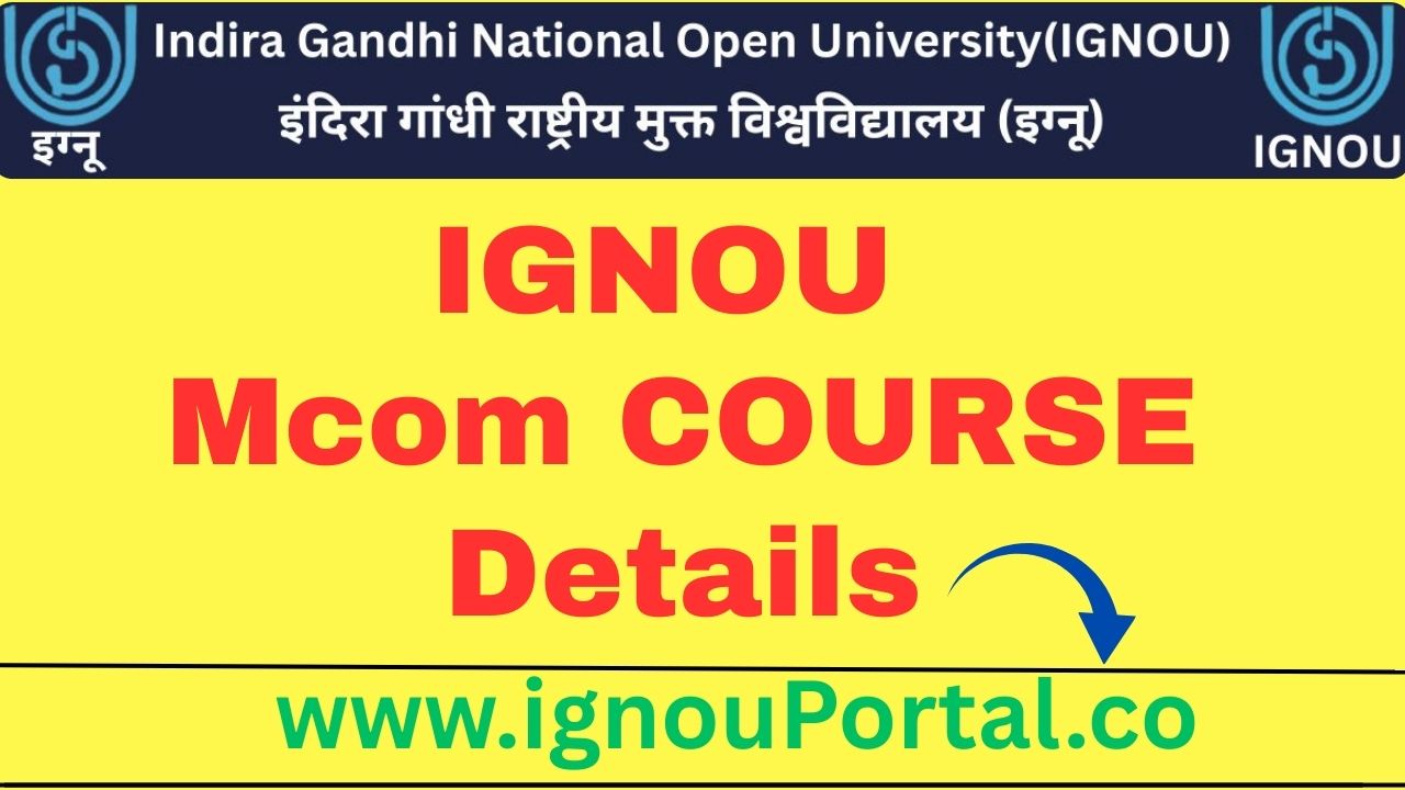 ignou Mcom Course
