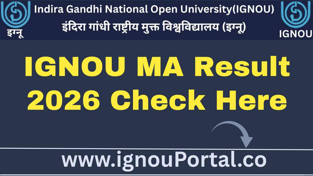 IGNOU MA Result 2026 Check Here